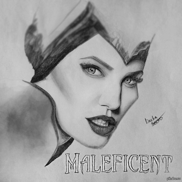 Злодеи Дисней карандашом