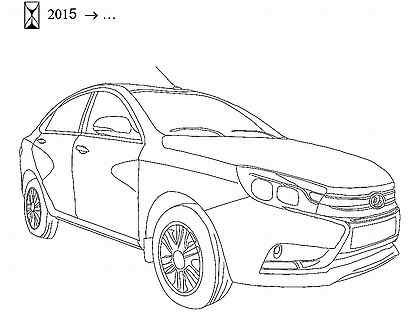 Лада Веста св кросс разукрашка