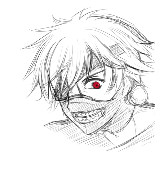 Аниме для срисовки гуль