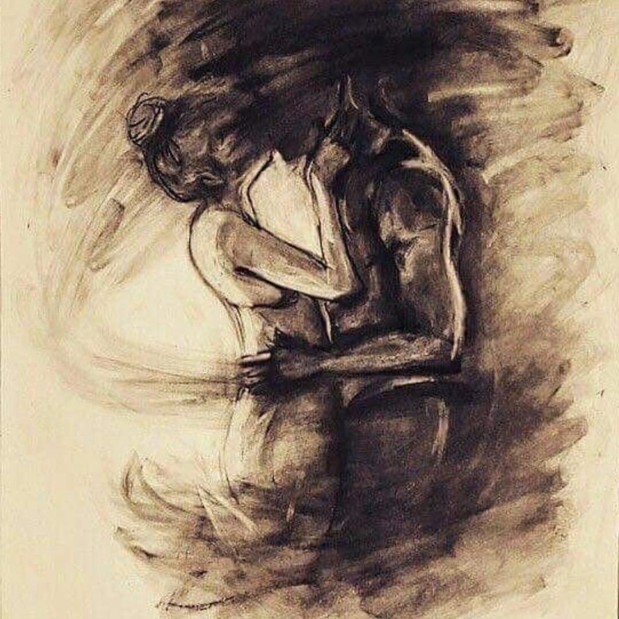 Рисунок карандашом мужчина и женщина страсть
