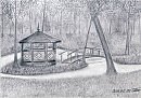 Беседка карандашом