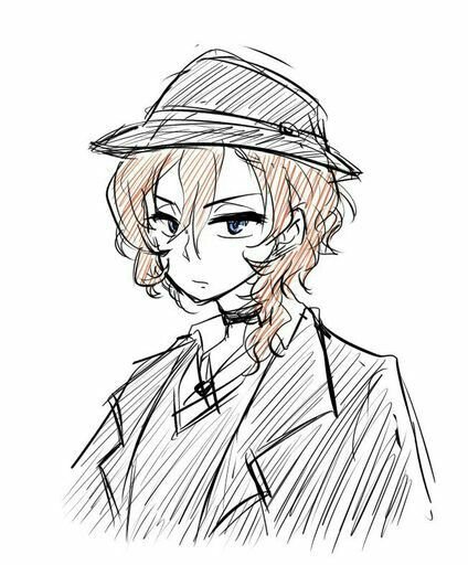 Чуя Накахара скетч