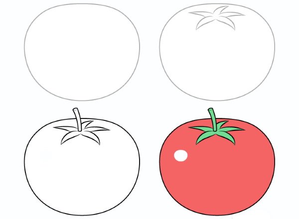 Рисование помидор