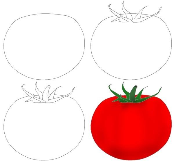 Рисование помидор