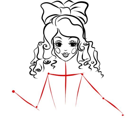 Поэтапное рисование Мальвины