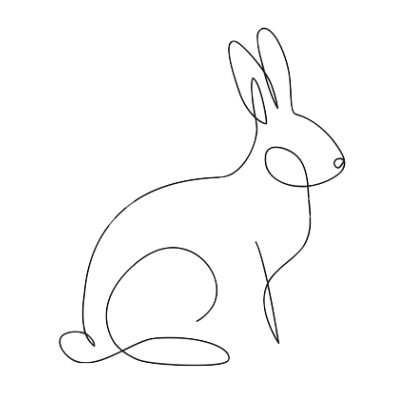 Эскиз кролика для проволоки