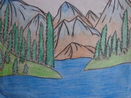 Озерод рисунок карандашами