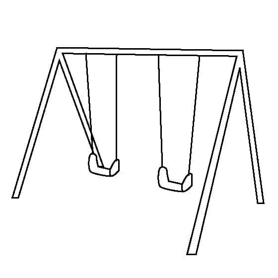 Качели рисунок