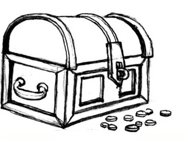 Сундук раскраска