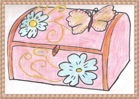 Сундук раскраска