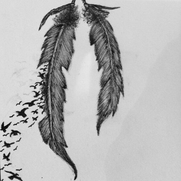 Перо птицы для рисования