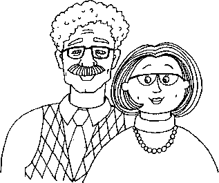 Рисуем бабушку поэтапно