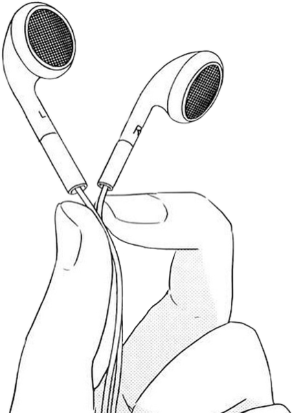 В наушниках рисунок