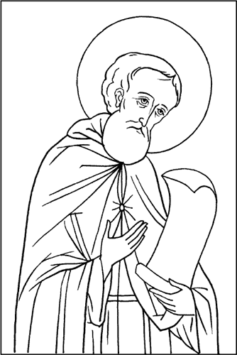 Преподобный Сергий Радонежский прорись