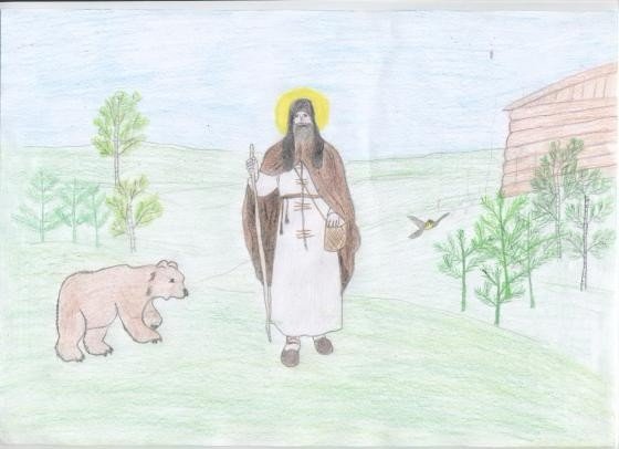 Серафим Саровский икона прорись