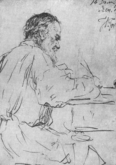 Графические портреты Толстого Льва