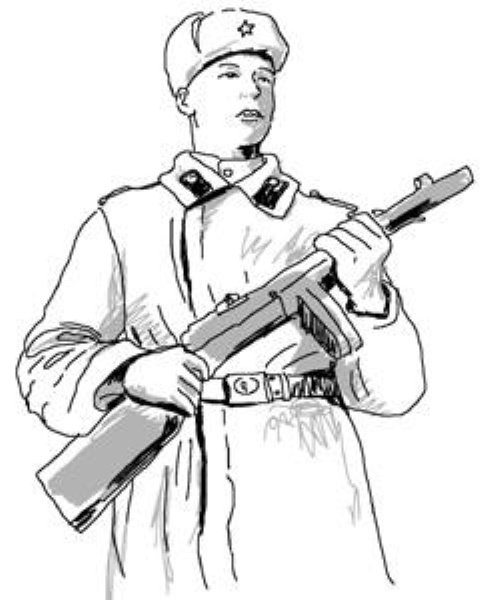 Рисунок солдата для срисовки