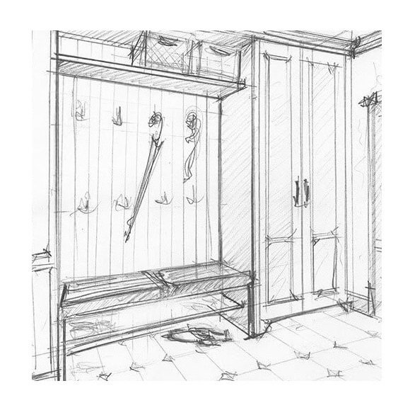 Эскиз шкафа купе