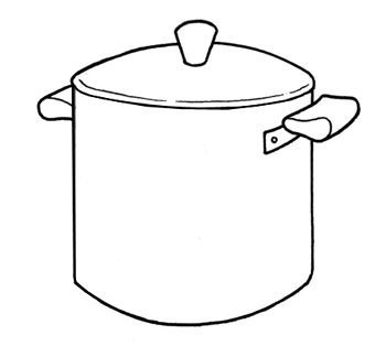 Кастрюля раскраска для детей