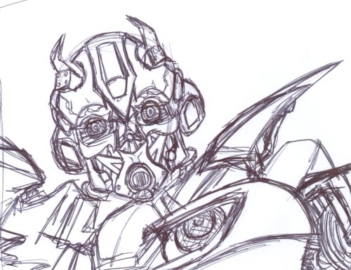 Бамблби карандашом для срисовки