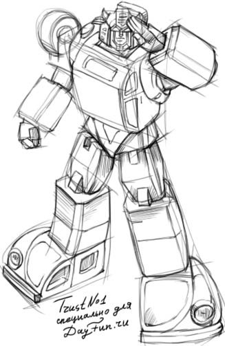 Трансформеры для срисовки Бамблби