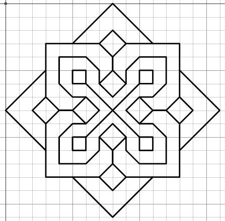 Узоры по клеточкам сложные