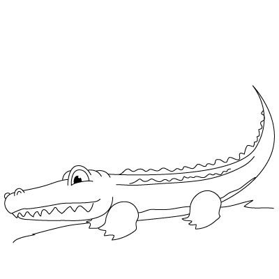 Крокодил рисунок карандашом