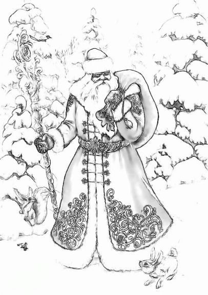 Рисование дед Мороз и Снегурочка подготовительная группа