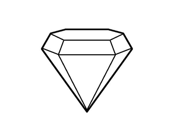 Алмаз карандашом на бумаге