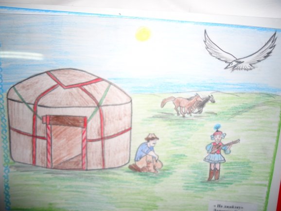 Башкирская юрта раскраска