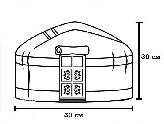 Юрта раскраска для детей