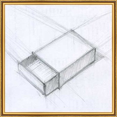 Спичечный коробок в перспективе