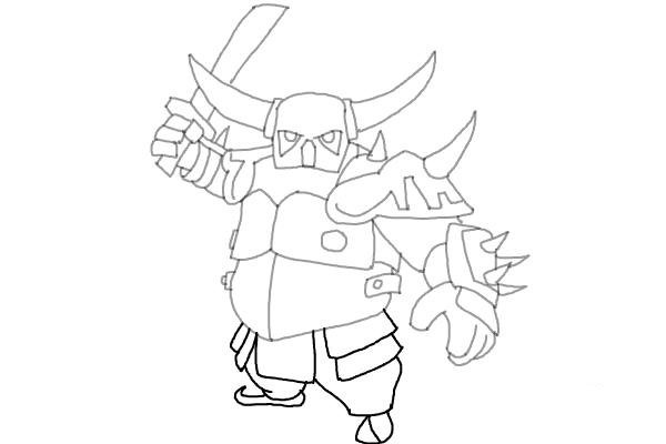 Раскраска клеш рояль ПЕККА