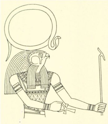 Рисунок Бога Египта Амон ра