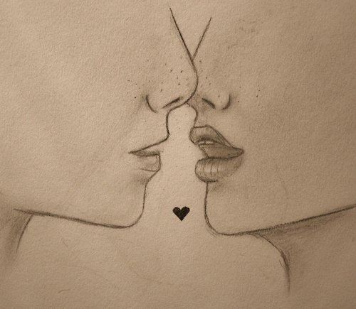 Поцелуй рисунок губы