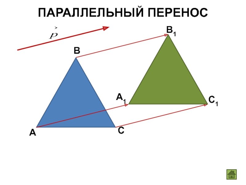 Равносторонний перенос. Параллельный перенос геометрия примеры. Параллельный перенос треугольника построение. Параллельный перенос рисунки треугольника. Параллельный перенос примеры построения.