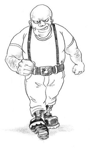 Нарисованный скинхед