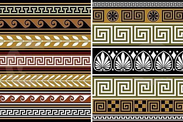 Трафареты греческие мотивы