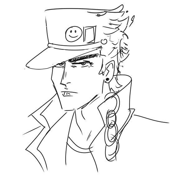 Джотаро Куджо карандашом