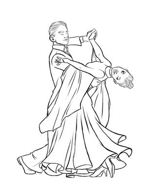 Набросок танцующей пары