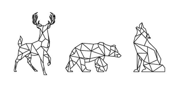 Геометрические фигурки животных