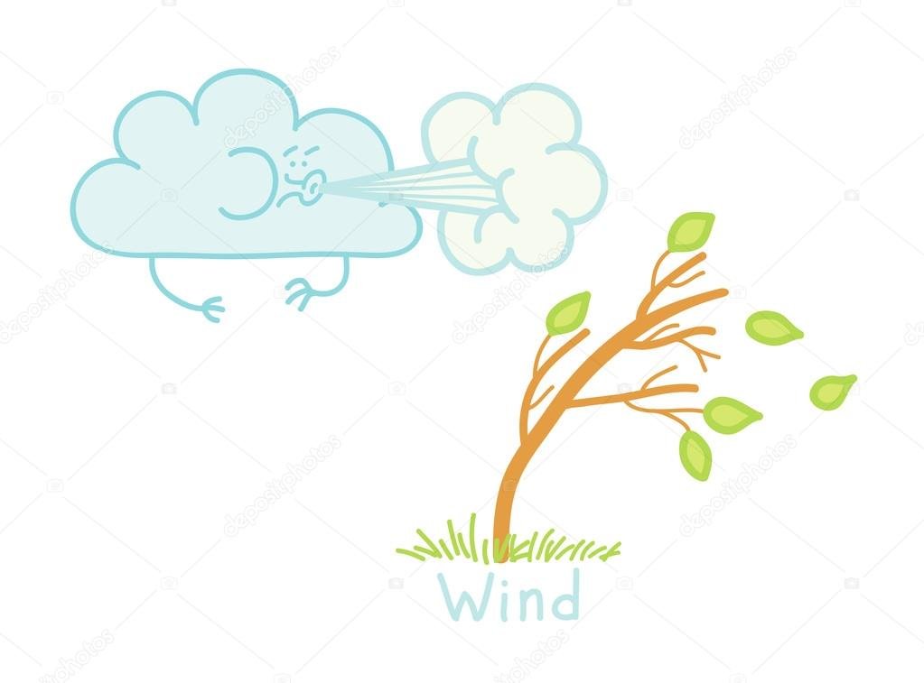Нарисовать ветер для детей