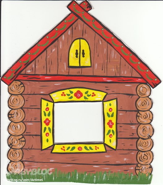 Рисование сказочный домик Теремок