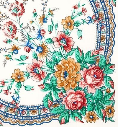 Павлопосадский платок узоры карандашом