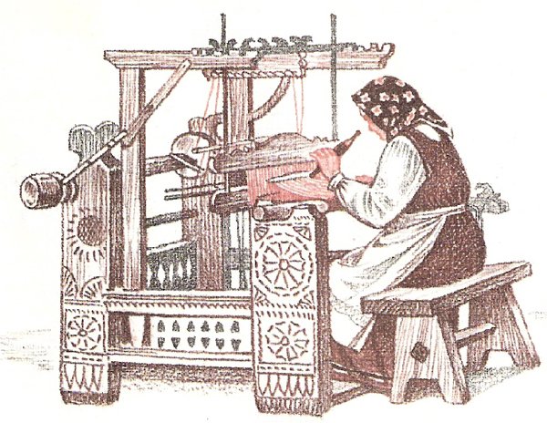 Ткацкий станок в древней Руси