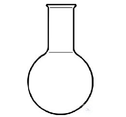 Мерная колба схематично