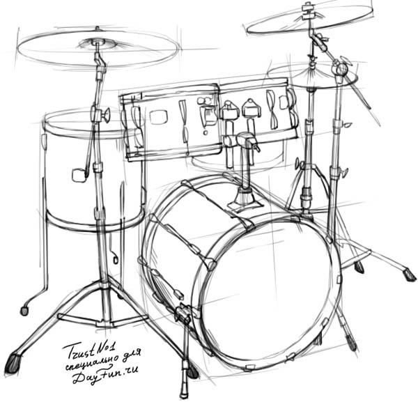 Барабаны эскиз