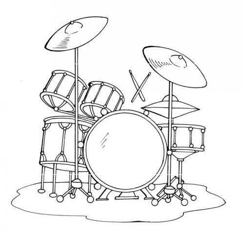 Барабан раскраска для детей