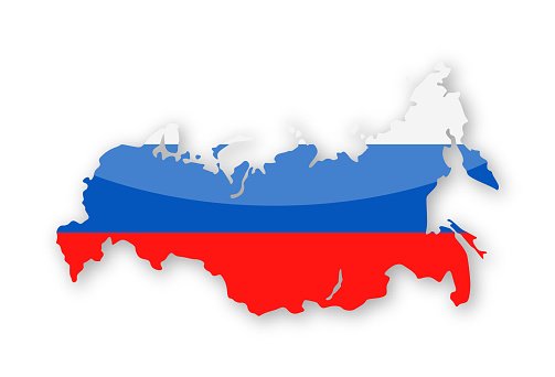 Очертания России Триколор