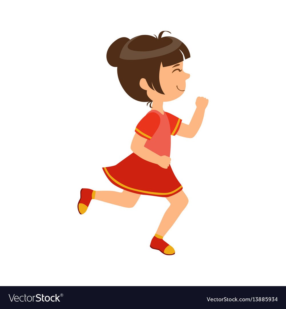 Девочка бежит